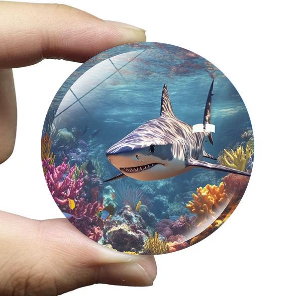 Marine Life Aesthetic Time Gem Refrigerator Magnet - Soft Magnetic Sticker Home Decor 25mm