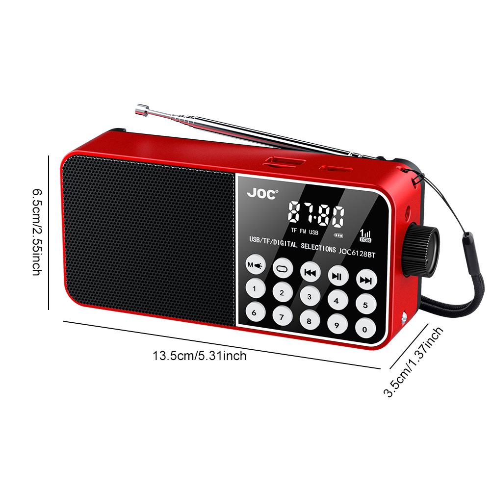 Wireless FM Portable Radio LED Digital Display Support TF Card MP3 Player USB Drive LCD Display Speaker