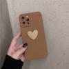 3D Wine Red Matte Cute Love Heart Soft Phone Case For iPhone Air 12 11 13 14 15 16 17 Pro Max Lovely Silicone Back Cover Case