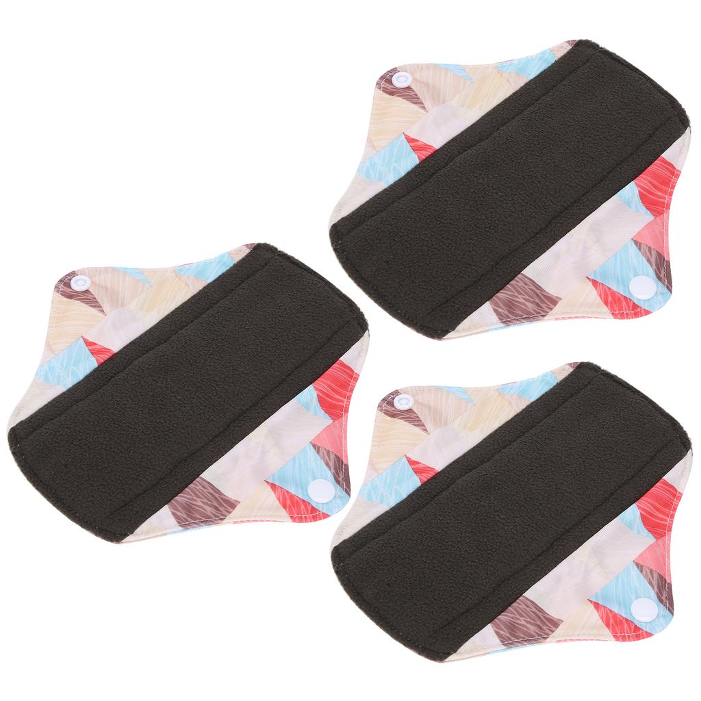 Washable Towels Sanitary 3pcs Cloth Reusable Sanitary Towels Pads Menstrual Absorbent Padsn46