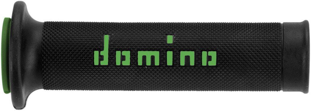 Ручки руля Domino Race Type Термопластик Черный x A01041C4440, (Рукоятки TZ), 126 мм, Резина, Зеленый,