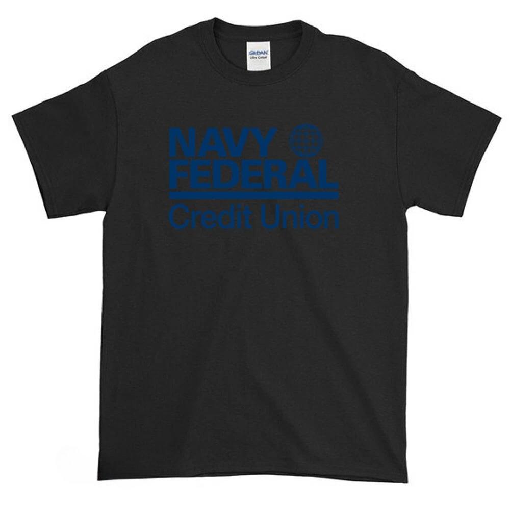 New NAVY FEDERAL Credit Union Logo Mens Funny T Shirt Harajuku Graphic T Shirts Oversized T Shirt