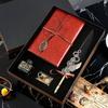 Vintage Feather Dip Pen Set With Notebook Creative Gift Students Teachers Business Use