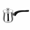 Turkish Coffee Pot with Lid Polished Compact for Home Kitchen