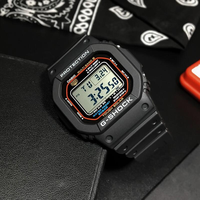 G-Shock Casio G-SHOCKBABY-G series retro cool small square LCD display shockproof and waterproof watch Japanese and Korean GW-M5610-1BGD-560-1PRD