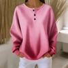 Women's Casual Shirts Long Sleeve Tops Button Up V Neck Loose Knit Fall Favorites For Women