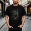Gothic Haunted Unisexsion Graphic Tee for Unisex Unisex Casual Streetwear Tshirt Cool Dark Aesthetic Haunted Unisexsion with Black Roses