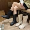 Ladies' fashionable new midsole rain shoes with PVC anti slip waterproof and wear-resistant sleeve shoes and rubber shoes