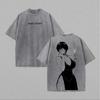 Vintage Washed Hot Jujutsu Kaisen Anime Maki Zenin Graphic Tshirt Oversized T Shirt Men Women Clothing Cotton Short Sleeve Tees