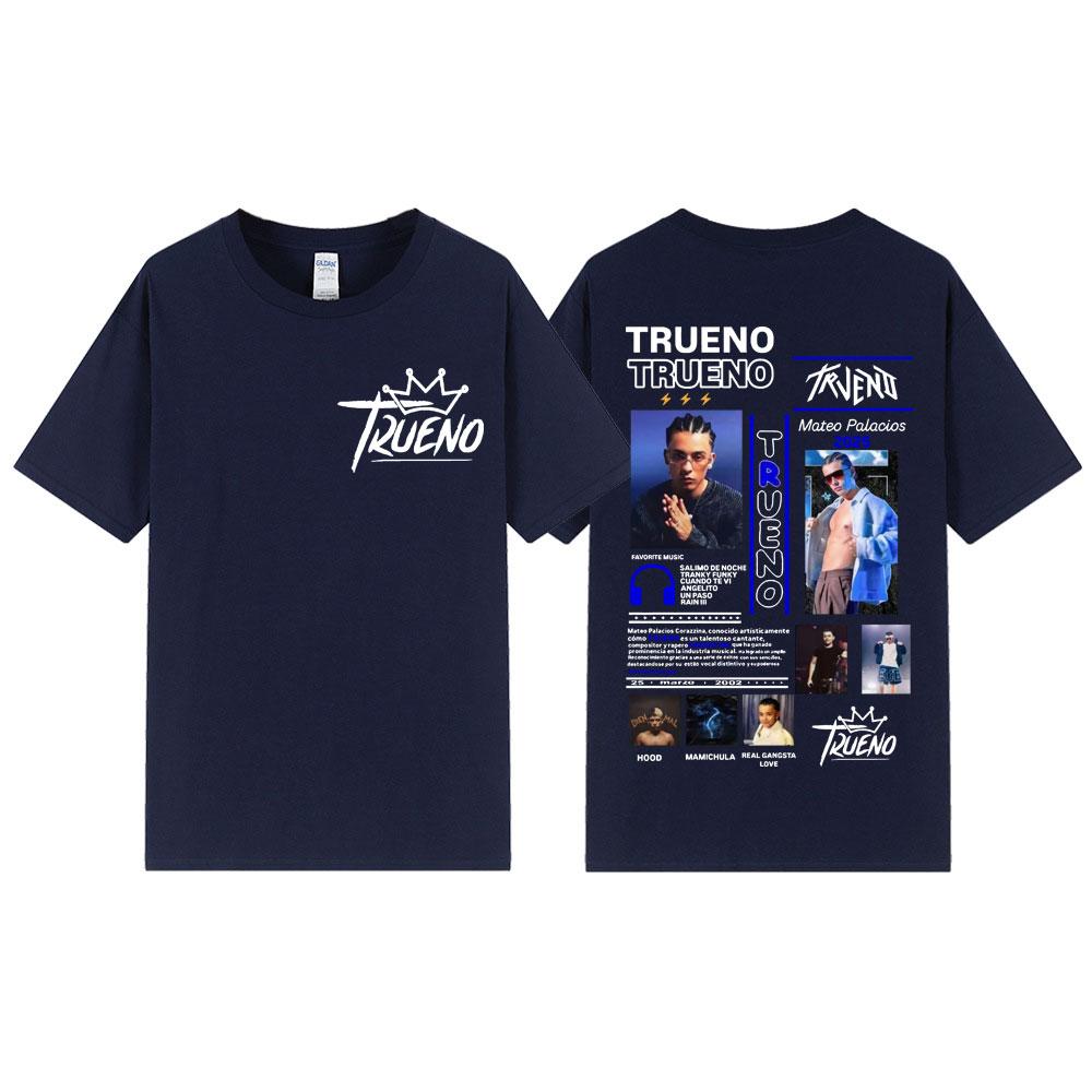 

Rapper Trueno Graphic T Shirts Unisex Women Clothing Fashion Hip Hop Tshirt Summer Casual Loose Short Sleeve Tshirts Streetwear S