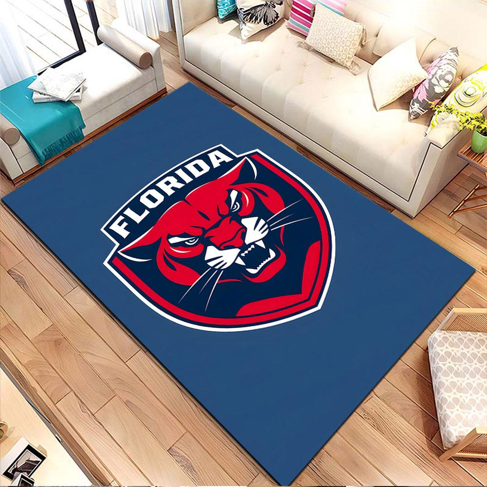 "Florida Panther Emblem" Patterned carpet, non slip mat suitable for living room and bedroom sofas
