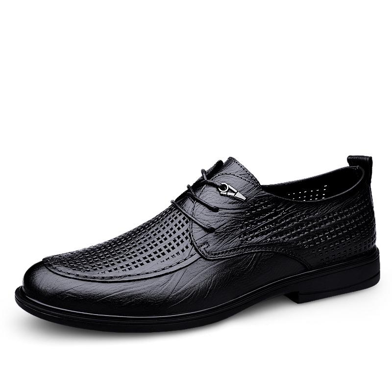 New Arrival Business Casual Shoes Men Lace Up Formal Dress Footwear Genuine Leather Male Oxford Shoes Wedding Party Derby Shoes