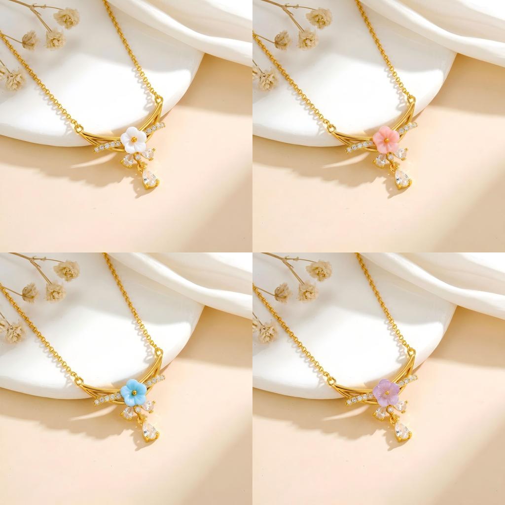 Female Fashion Sweet Collarbone Butterfly Necklace