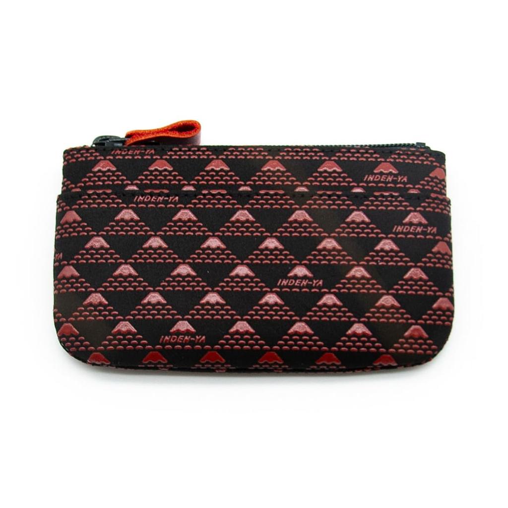 Inden-ya Inden Münzbörse mit Takane und Berg. Fuji Design, Traditionelle Handwerkskunst, Koshu Inden Hirschleder, Lackiert, Eigenmarke (Nein.