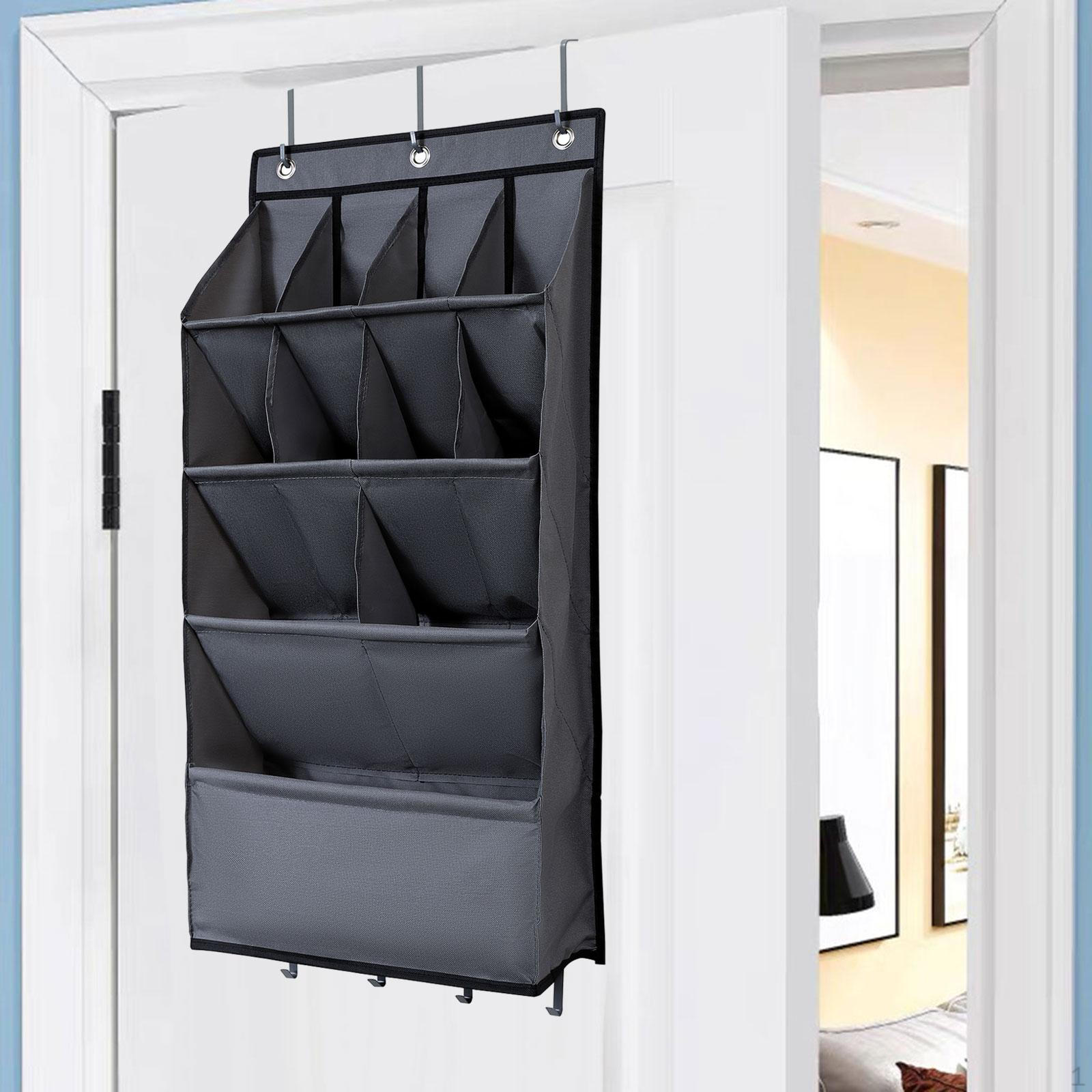 

Compact Hanging Shoe Storage Solution for Entryways Gray 11 grids