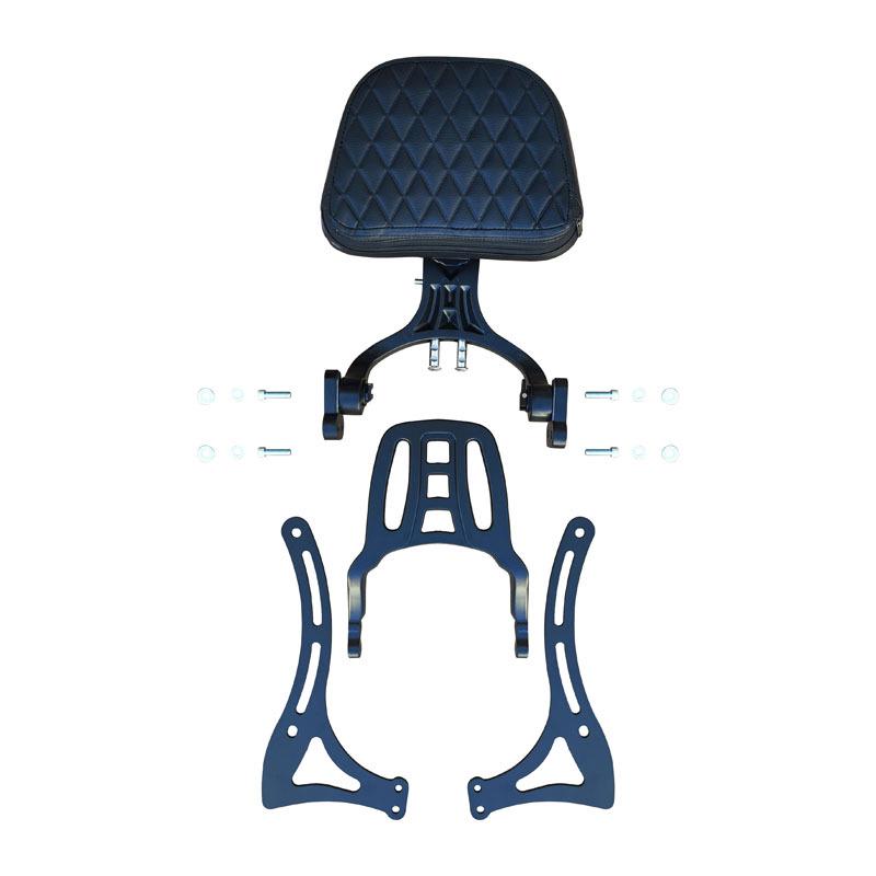 Lifan V16PLUS LF250-K Silver Electroplated Front Bumper with Anti-Fall Bar and Folding Backrest