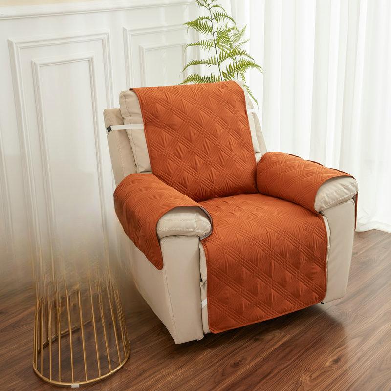 Rutschfestes Vier-Jahreszeiten-Sofakissen, dreizeiliges Rautensofa, Chaiselongue-Kissen, Wohnzimmer, Einzelsitz-Sofabezug mit Beinstütze