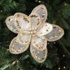Sequins Artificial Poinsettia Flower Large Sequins Flower  Wedding Decoration