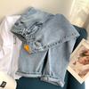 Women's High-Waisted Wide-Leg Jeans - Slimming, Flattering, Floor-Length, Autumn 2021.