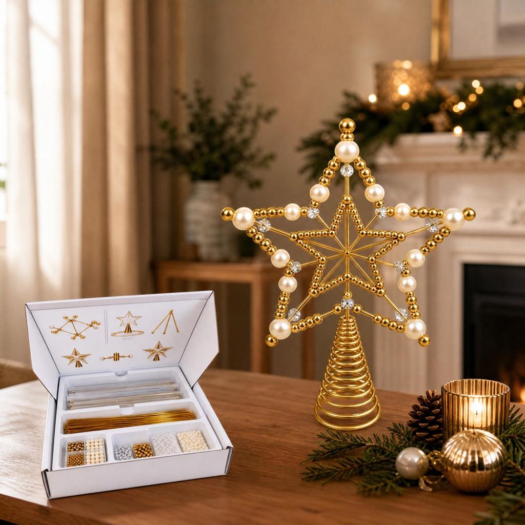 Star Christmas Tree Decoration Set, Holiday Tree Star Ornaments for Festive Decor