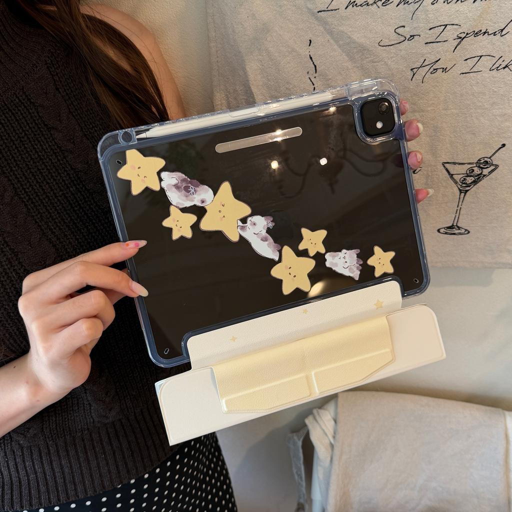Simple Little Star Rabbit Case For iPad Air8 Air7 13th 11th 10th A16 9th Cover iPad Pro11 4 5 10.9in 12.9" M5 M2 M3 M4 Mini7/6 for Apple Pencil Holder