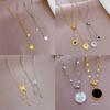Simple Star Butterfly Zircon Pendant Tassel Necklace Stainless Steel Geometric Choker Jewelry Party Gifts For Women Girls