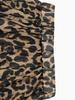 European Leopard Print Deep V-Neck Slit Dress with Cross Shoulder Straps and High Waist Design