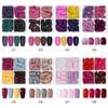 96Pcs Solid Color Fake Nails Patches Glossy Frosted Press On Nails for Women DIY Manicure Acrylic Stick-on False Nails Extension
