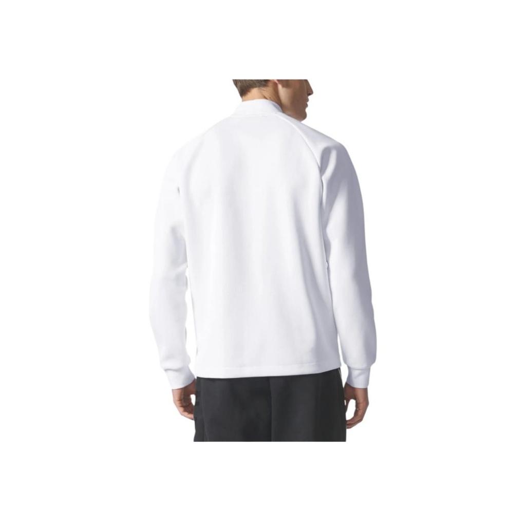 Adidas Originals Hawthorne TT Solid Color Versatile Casual Sports Jacket Men Jackets White CF3596