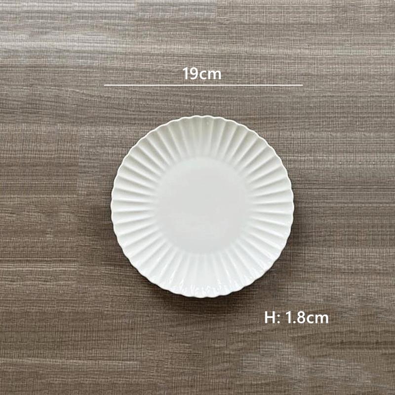 Creative Ceramic Tableware White Ceramic Plates Flower-shaped Salad Plates Home Steak Pasta Dinner Plates Kitchen Accessories