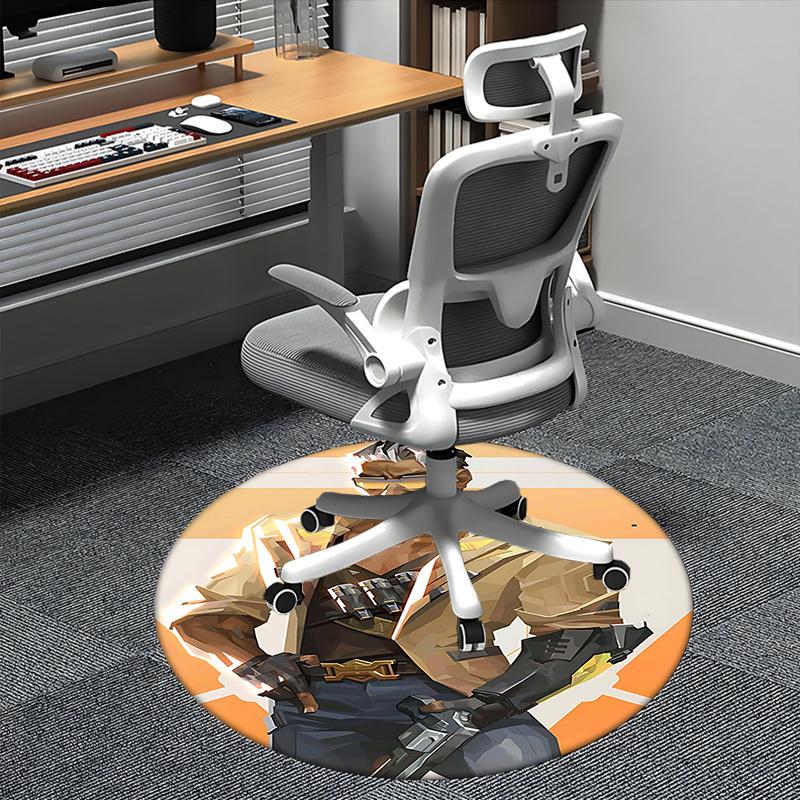 

Overwatch,Tracer Chair mat Round Rug Office carpet, Non slip, Suitable for Living Rooms, Bedrooms decor.1205390a 80cm by 80cm