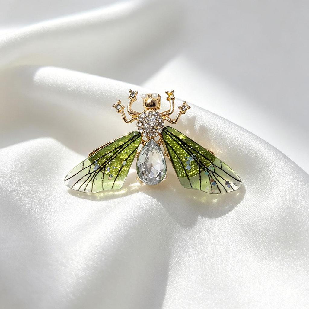 Bienen Brooch Täglich Transparent Flügel Mode Trendig Insekt Damen Zubehör Anstecker Stil Anzug Anti-Exposition Fester Verschluss