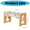 Elevated Pet Feeder With Stainless Steel Double Bowls 5 Stage Adjustable Height NonSlip Feeder For Pet Joint Health