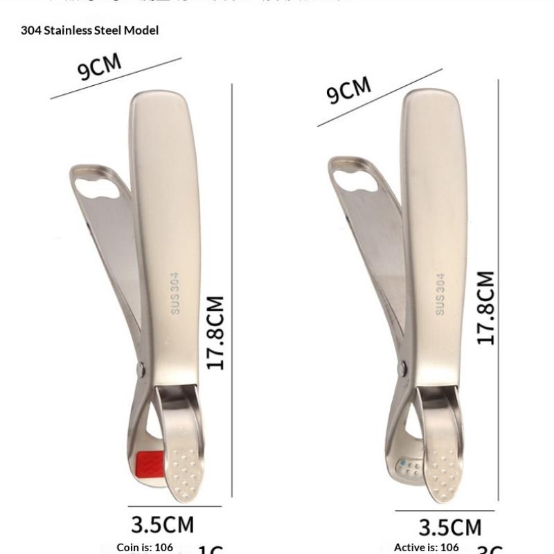 201 Stainless Steel Bowl Clip Kitchen Supplies Household Casserole Tray Lifter Steamer Silicone Clip Anti-Scalding