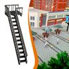 1/64 Maßstab Treppenmodell Miniaturtreppen, DIY Diorama Displayständer Dachbodenleiter für Puppenhaus