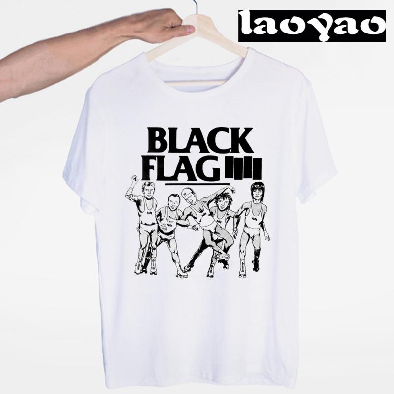 

Black Flag Tshirt Punk Rock Band Henry Rollins Large Bars Graphic Tshirts Women Men Harajuku Streetwear Summer Oversized Tee S