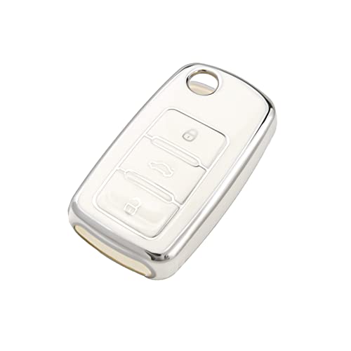 

[OFFCURVE] Чехол для смарт-ключа для Volkswagen, чехол для ключа, 3 кнопки, ударопрочный, устойчивый к царапинам, держатель для ключей, стильный, мягкий на ощупь, высо