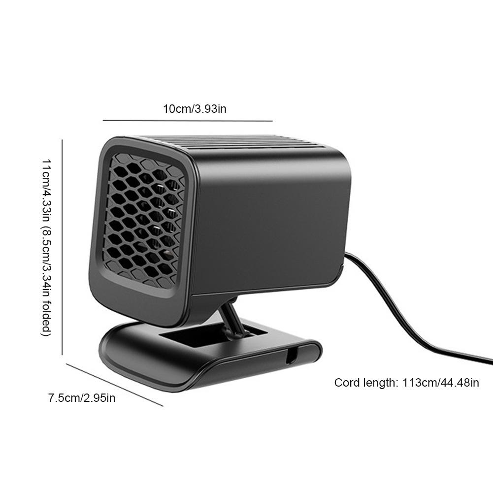 12V Fast Heating Defroster 360° Rotatable Car Window Defogger Plugs Into Cigarette Lighter Auto Car Heating Fan Car Accessories