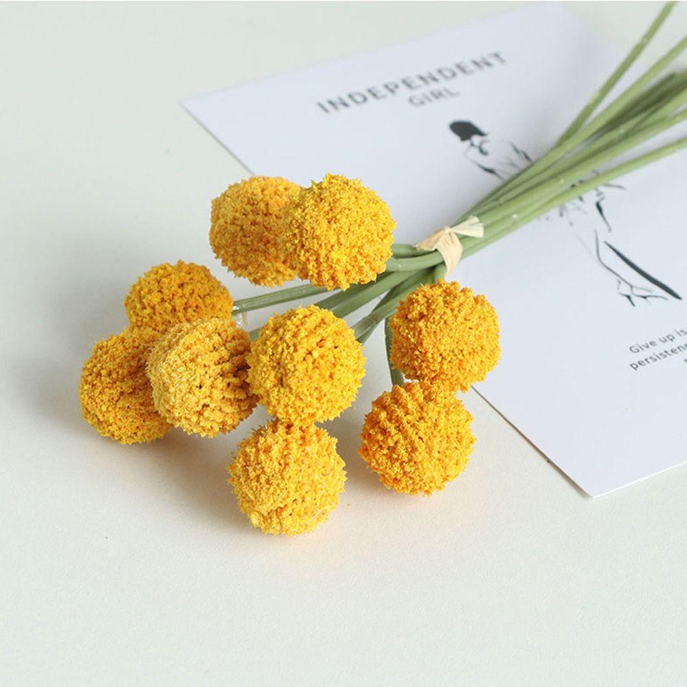 Umělá chryzantéma zlatá koule s reálným dotekem, simulovaná chryzantéma, dekorace na kancelářský stůl