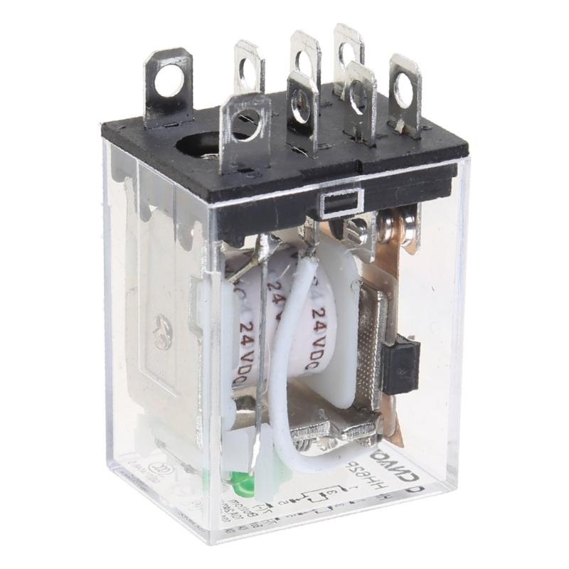 10A Mini Electromagnetic Relay Electronic Modules DPDT 8 Pin LED Lamps