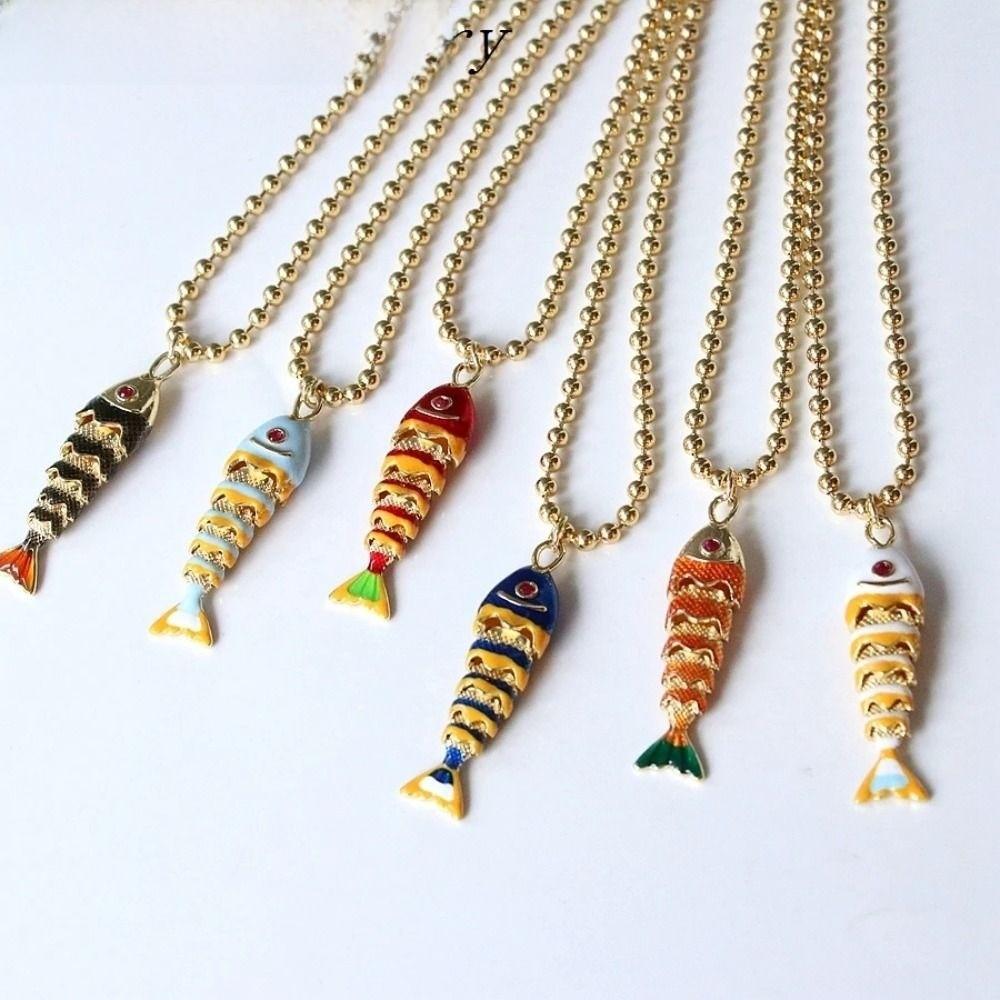 Goldfish Nylon Rope Necklace Ethnic Style Ocean Series  Necklace  Decoration