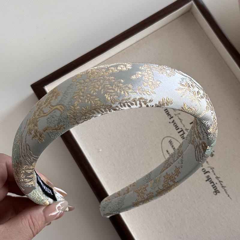 

1 шт. Новая китайская вышитая повязка на голову женская в китайском стиле жаккардовая повязка на голову элегантный обруч для волос топ-лента для волос
