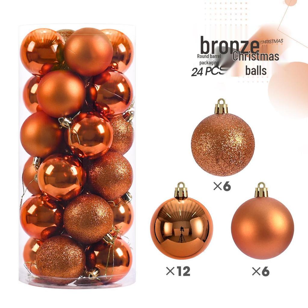 36 Electroplated Plastic Christmas Ball Ornaments for Tree and Window Decoration