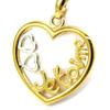 Altesse [G2371] - Two-tone Gold-plated 'Je t'Aime' Pendant