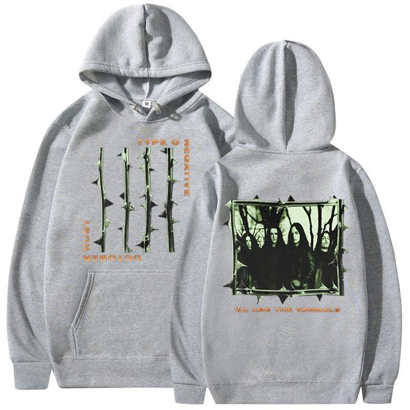 Type O Negative October Rust Hoodie Gothic Metal Rock Band Sweatshirt Men's Vintage Hip Hop Oversized Long Sleeve Hoodies Unisex