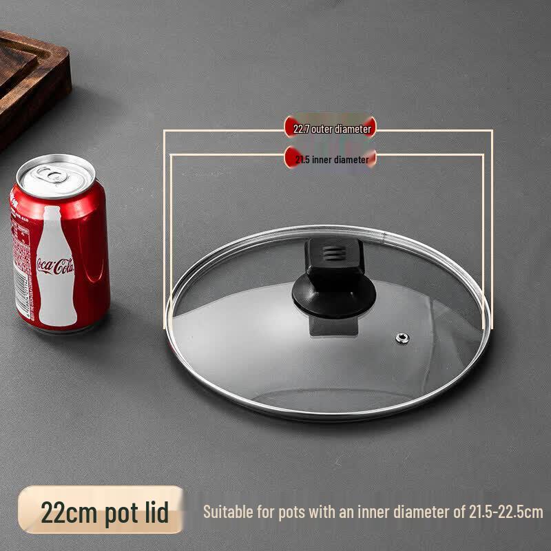 Universal Stainless Steel Tempered Glass Pot Lid