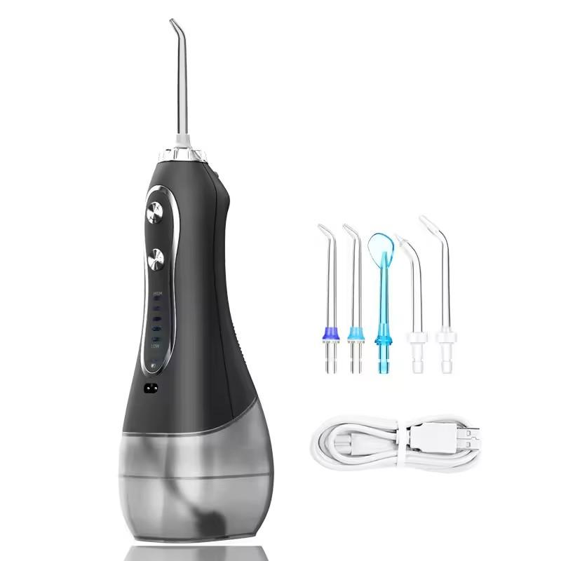 KinseiBeauty 5 Modes Oral Irrigator Teeth Whitenin Portable Dental Flosser USB Rechargeable 300ml Tank Water Flosser Dental