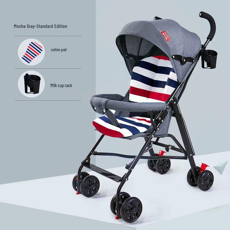 Lightweight Folding Umbrella Stroller with Reclining Seat for Babies and Toddlers