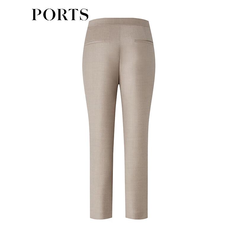 PORTS Women's Oatmeal Grey Skinny Trousers