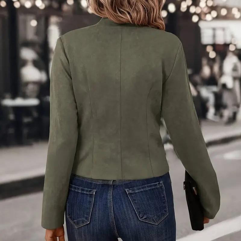 Giacche e cappotti a maniche lunghe autunno inverno con stampa casual vintage a reticolo da donna
